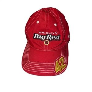 Vintage Nascar hat Wrigley’s big red embroidered racing baseball cap red